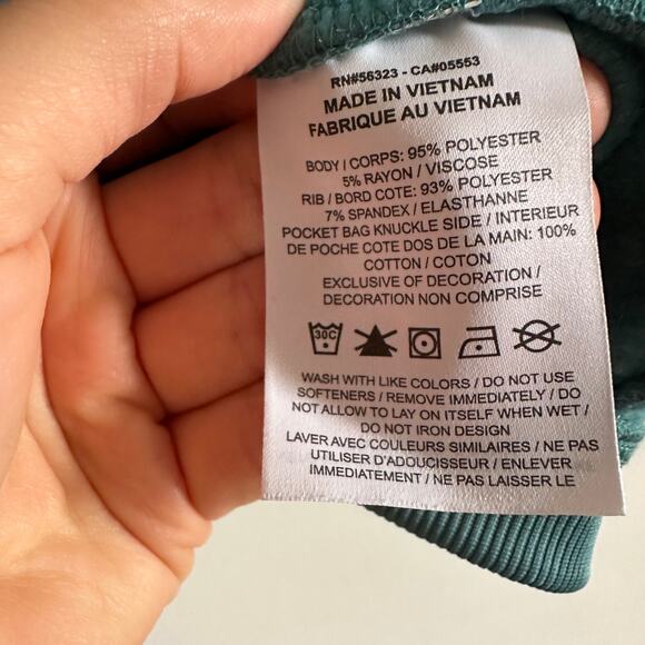 NIke Therma Fleece Cowl Cozy Teal Sweater - Picture 10 of 10